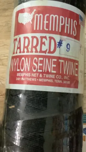 Memphis 018401118958 Tarred Black By Nylon Seine Twine Size #9 1 Lb 1-pack 2 200ft