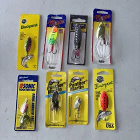 Mepps 022141007366 Agila Panther Martin Thomas Lure Rooster Tail Lot Of 8 Trout Lures New Mepps 022141007366 Agila Panther Martin Thomas Lure Rooster Tail Lot Of 8 Trout Lures New