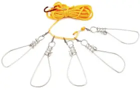 Milepetus 742354957653 5 In 1 Stainless Steel Fishing Stringer Live Fish Locksteel Ropes Large