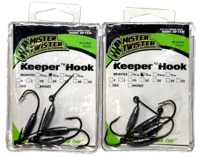 Mister Twister Wkh18-20 2 Packs 1/8oz Weighted Size 2/0 Keeper Hook 4 Count Package