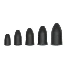 Monkey Tungsten 610012210887 Worm Weights For Bass Fishing Matte Black Variety Pack - 5 Sizes -