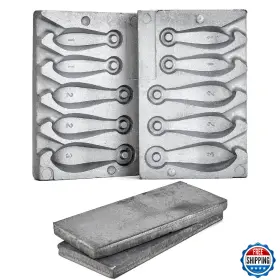Mophoexii B0fg2c63qt Bank Sinker Lead Mold With 2.1lb Sheet Fishing Weight Molds Mophoexii B0fg2c63qt Bank Sinker Lead Mold With 2.1lb Sheet Fishing Weight Molds