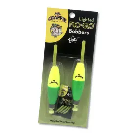 Mr. Crappie M2bw-2yg-gl Mr. Flo-glo Lighted Bobbers 2-1/2 Inch Cigar Yellow/green Mr. Crappie M2bw-2yg-gl Mr. Flo-glo Lighted Bobbers 2-1/2 Inch Cigar Yellow/green
