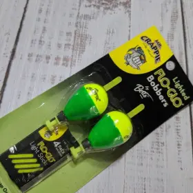 Mr. Crappie Mp150w-2yg-gl Mr. 2 Bobbers Flo Glo Lighted 1.5 Inch Weighted Snap/ Slip