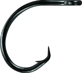 Mustad 023534012028 Demon Circle Hook In Line Wide Gap - Black Nickel-size 12/0 Pack Of 4