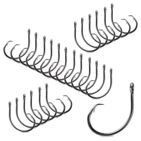 Mustad 023534014138 Demon Circle Hook In Line Wide Gap - Black Nickel-size 12/0 Pack O