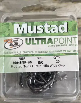 Mustad 023534014213 Ultra Point Demon Perfect 1x Wide Gap Size 8/0