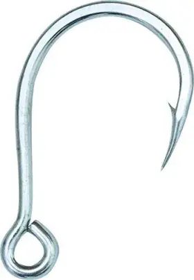 Mustad 023534022782 In-line Single 4x Strong Wide Round Bend Eyed 2/0