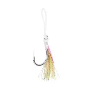 Mustad 023534078727 Heavy Duty Assist Rig White With Green Flash 5/0