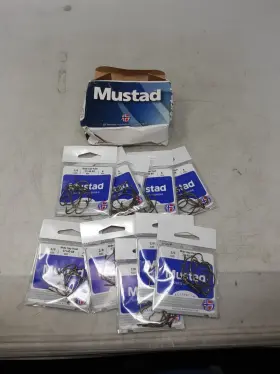 Mustad 023534084933 Wide Gap Hooks 2/0 37140-br Lot Of 10 Packs 80 Total Mustad 023534084933 Wide Gap Hooks 2/0 37140-br Lot Of 10 Packs 80 Total