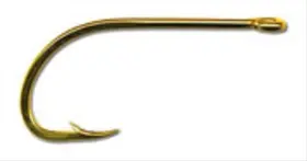 Mustad 023534146327 Beak Special Long Shank Forged Reversed - Gold 8