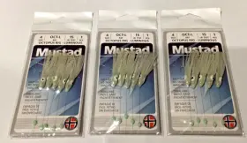 Mustad 023534264342 3 Pkg Sabiki Rigs Oct-l Octopus Luminous. Size 4 15lb Mustad 023534264342 3 Pkg Sabiki Rigs Oct-l Octopus Luminous. Size 4 15lb
