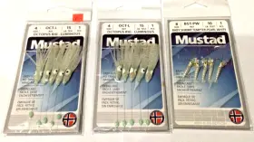 Mustad 023534264397 3 Pk Sabiki Rigs Bst Baby Shrimp Temper Pearl Oct-l Octopus Luminous B Mustad 023534264397 3 Pk Sabiki Rigs Bst Baby Shrimp Temper Pearl Oct-l Octopus Luminous B