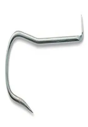 Mustad 023534274044 Gaff Hook Barbless Bent Back Shank With Tapered Spike 4/0