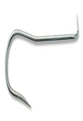Mustad 023534274051 Gaff Hook Barbless Bent Back Shank With Tapered Spike 5/0