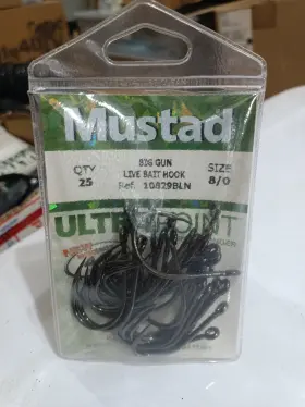 Mustad 023534317505 New In Packaging 10829bln Big Gun Live Bait Hook 8/0 Salt Water Fishing Mustad 023534317505 New In Packaging 10829bln Big Gun Live Bait Hook 8/0 Salt Water Fishing