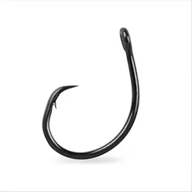 Mustad 023534333697 Demon Perfect Circle In-line 1x Fine Wire - Black Nickel-size 2 Pack Of 25