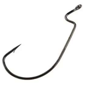 Mustad 023534339743 Ultra Lock Soft Plastics Wide Gap Z-bend Offset 3/0 Black Nickel