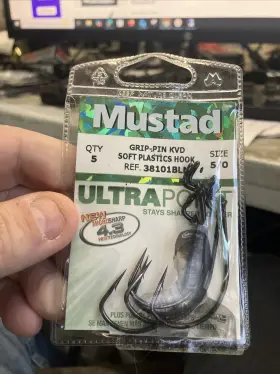 Mustad 023534415522 Kvd Grip-pin Soft Plastic Ewg Hooks 5/0 Mustad 023534415522 Kvd Grip-pin Soft Plastic Ewg Hooks 5/0