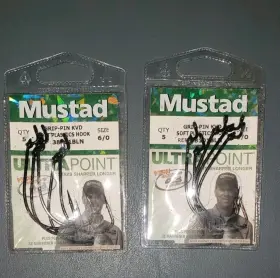Mustad 023534415546 2 Packs Ultra Point Big Mouth Kvd Hooks 6/0 Mustad 023534415546 2 Packs Ultra Point Big Mouth Kvd Hooks 6/0