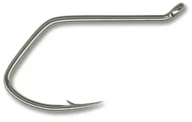 Mustad 023534423268 Beak Hook 3x Strong Skipjack Bend - 2/0 Black Nickel