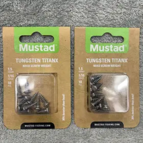 Mustad 023534452282 Screw Weight 1/16 Ounce Tungsten Nail Plastic Worm 10 Piece Lot Of 2 Mustad 023534452282 Screw Weight 1/16 Ounce Tungsten Nail Plastic Worm 10 Piece Lot Of 2