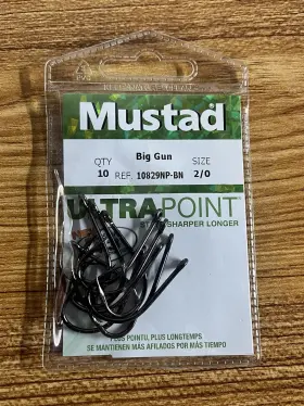Mustad 10829np-bn-2/0-10u Ultrapoint Big Gun Live Bait Hook Mustad 10829np-bn-2/0-10u Ultrapoint Big Gun Live Bait Hook