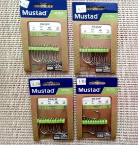 Mustad 10829un-ts Big Gun Ultranor Hooks 10829 Un-ts Titan Steel Size 1 Lot Of 4 Packs Mustad 10829un-ts Big Gun Ultranor Hooks 10829 Un-ts Titan Steel Size 1 Lot Of 4 Packs