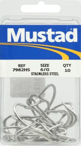 Mustad 271726 Double Troll Hk Ss Sz6/0 10pk Mustad 271726 Double Troll Hk Ss Sz6/0 10pk