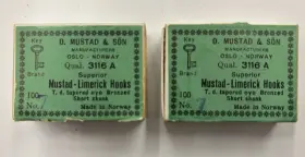 Mustad 3116a Vintage # Nymph Hooks. Size 7 2 Boxes Of 100 200 Total