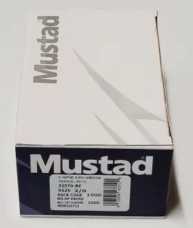 Mustad 32570-be-2/0-1000 1000 - Jig Hooks Round Bend 1x Blonde 90 Bulk Hook