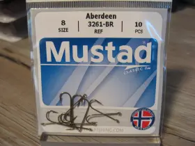 Mustad 3261-br-8 10 Bronze Aberdeen Fish Hooks - 3261-br Size 8 Mustad 3261-br-8 10 Bronze Aberdeen Fish Hooks - 3261-br Size 8