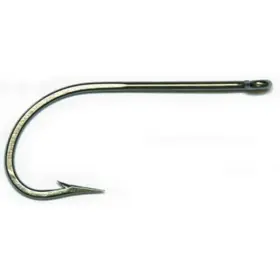 Mustad 3407-dt-12/0-100 Classic Oshaughnessy Hook Forged Ringed Eye Duratin