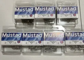 Mustad 3407-dt-50 200 1/0 Oshaughnessy Fish/bait Hooks Duratin 3407 150 All Purp 92671br