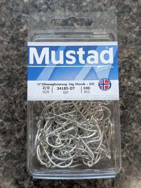 Mustad 34185dt-20-100 34185-dt Duratin 60 Degree Jig Hooks - Size 2/0 Do It Molds Saltwater Mustad 34185dt-20-100 34185-dt Duratin 60 Degree Jig Hooks - Size 2/0 Do It Molds Saltwater