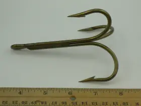 Mustad 3551-br-14/0-1 3551-br-14/0 Bronze Treble Hook 1ct