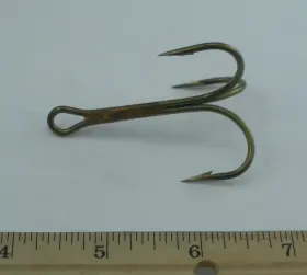 Mustad 3551-br-8/0-25 Bronze Treble Hooks Size 8/0 25ct Mustad 3551-br-8/0-25 Bronze Treble Hooks Size 8/0 25ct