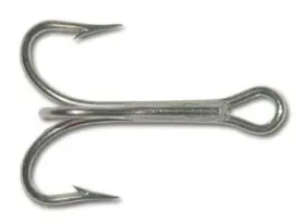 Mustad 3551-dt-12/0-25 Classic Treble Hook Standard Shank Ringed Eye Duratin
