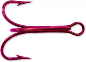 Mustad 3551-rb-12-25 3551 Classic Treble Standard Strength Fishing Hooks Tackle 12 Red