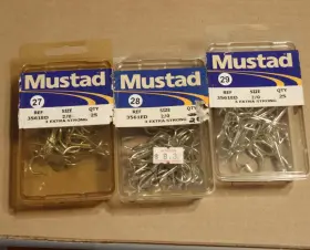 Mustad 3561ed Over 50 3561d-dt 3x Strong Treble Hooks 3 Packs As Seen Mustad 3561ed Over 50 3561d-dt 3x Strong Treble Hooks 3 Packs As Seen