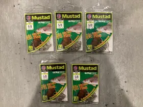 Mustad 3716onp-dt 5 Packs - Size 5/0 Croaker Inshore Pro Pack 24 Hooks/pack 120 Hooks