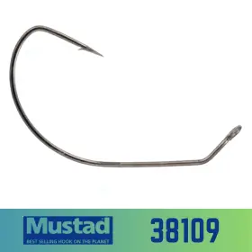 Mustad 38109-bn 38109 Bn 3/0 - 5/0 Black Nickel 45 Bend Ultra Point 50 Pack New