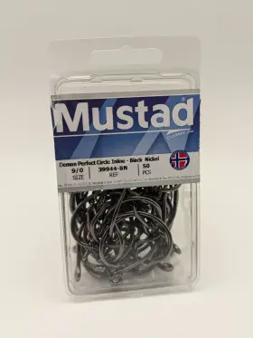 Mustad 39944-bn-9/0-50 Classic Circle Hook Size 9/0 Point Curved