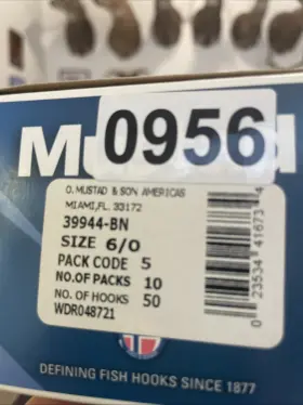 Mustad 39944-nn 39944 Bn 6/0 Circle Hooks 10 Packs Of 5 Each 50 Total Mustad 39944-nn 39944 Bn 6/0 Circle Hooks 10 Packs Of 5 Each 50 Total