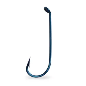 Mustad 4011d-bu-3-100 Virginia Hook Hollow Point Down Eye - Blued 3