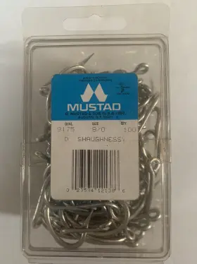 Mustad 9175 #8/0 100ct Oshaughnessy Hook Mustad 9175 #8/0 100ct Oshaughnessy Hook