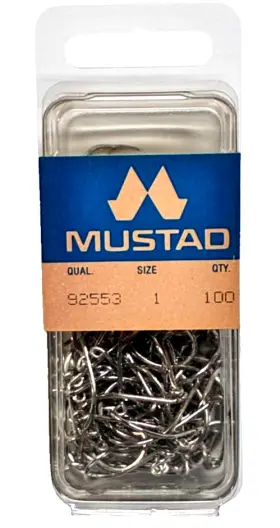Mustad 92553-1 92553 Size 1 Beak Hook 100 Count Package Mustad 92553-1 92553 Size 1 Beak Hook 100 Count Package