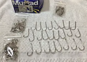 Mustad 92663 100 Baitholder Fishing Hooks Silver 2/0