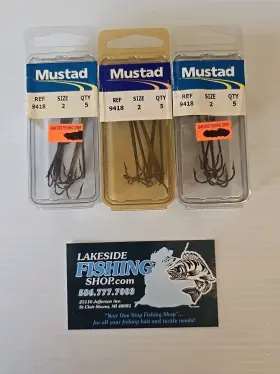 Mustad 9418 3 Packs Double Live Bait Hooks Sz 2 Fishing Mustad 9418 3 Packs Double Live Bait Hooks Sz 2 Fishing