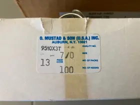 Mustad 9510x3t 40 Siwash Open Eye 7/0 Fishing Hooks Free Fast Shipping Mustad 9510x3t 40 Siwash Open Eye 7/0 Fishing Hooks Free Fast Shipping